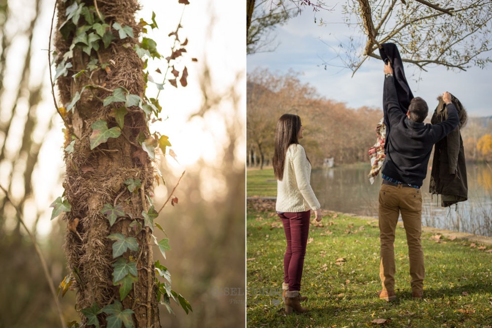 007 fotos preboda lago girona arboles chaquetas momentos graciosos detalles